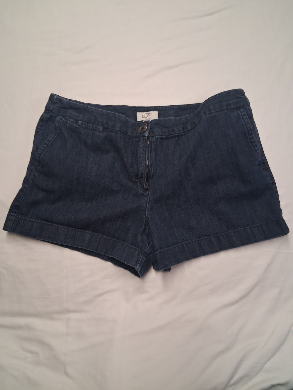 Ann Taylor Dark Denim Jean Shorts - Navy